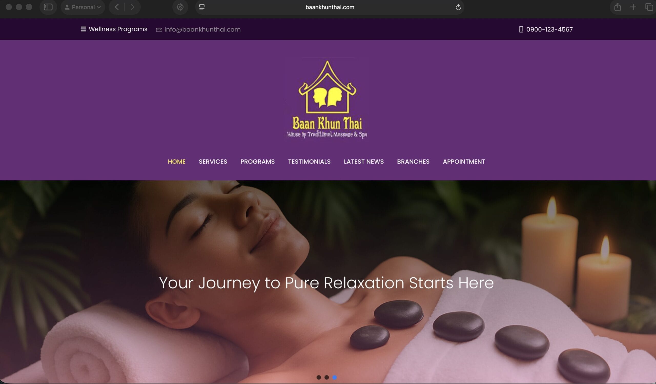 Baan Khun Thai – Spa & Wellness Website