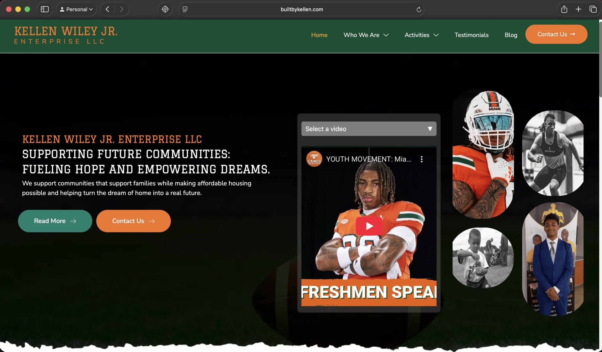 Kellen Wiley Jr. Enterprise LLC – Personal Brand & Community Platform